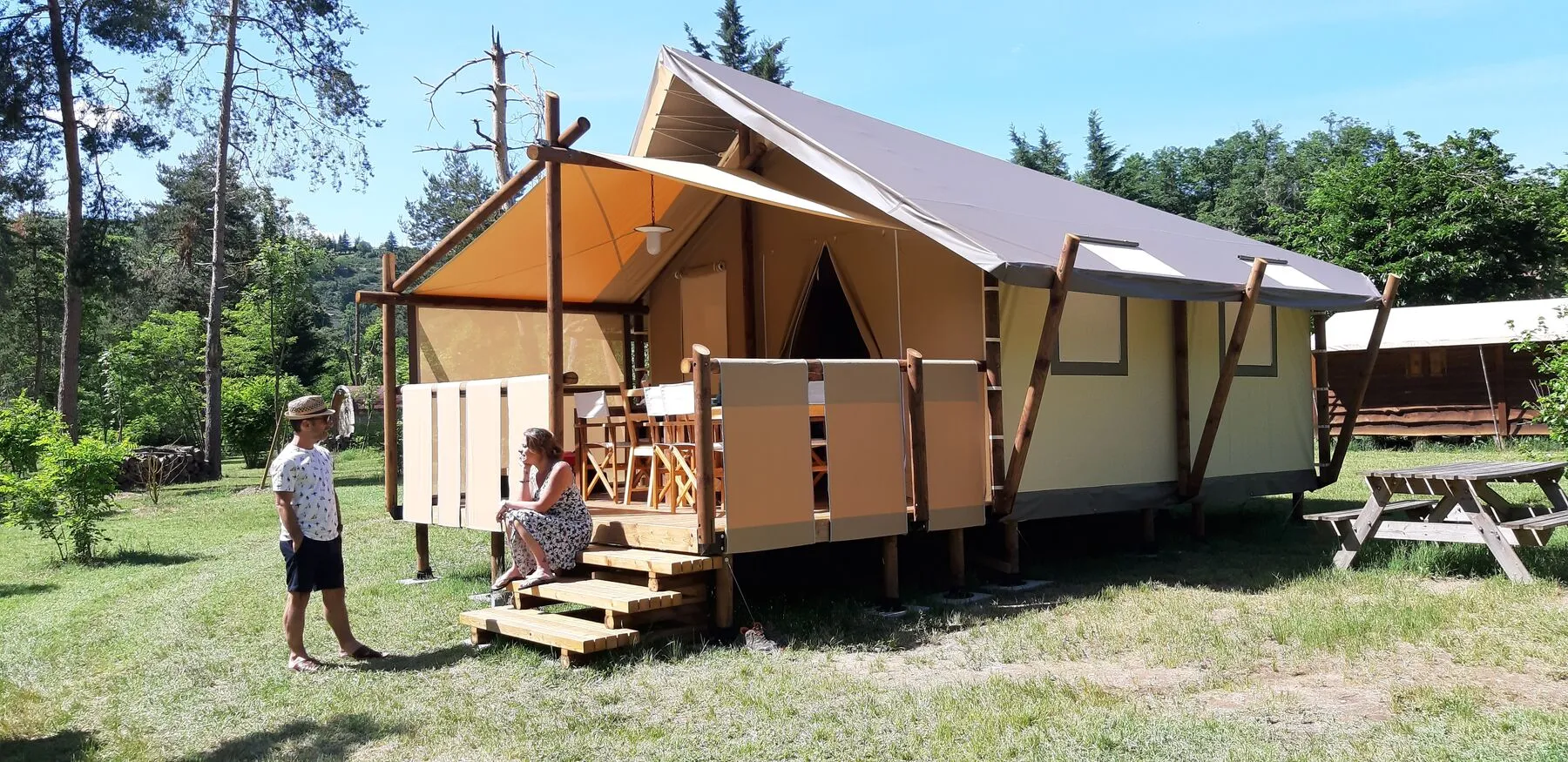 The Jungle Lodge on stilts and its slender outline